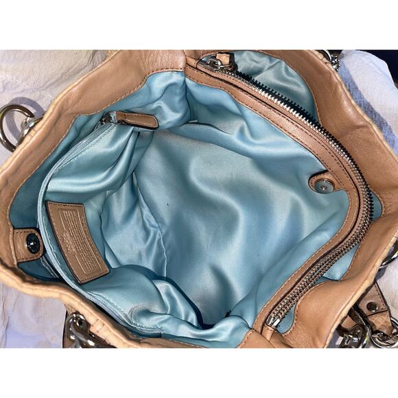 Coach Limited Edition Vintage Madison Embossed Tan Python Leather Shoulder Bag - Picture 10 of 12